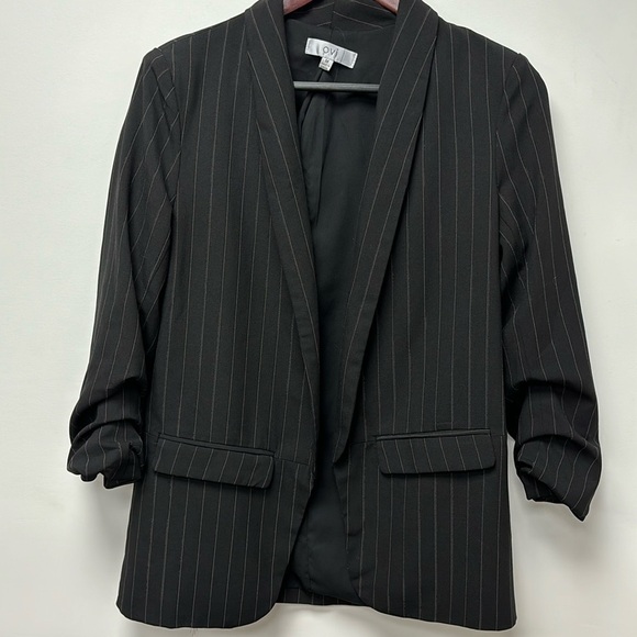 Fix Womens OVI Taima Blazer Jacket size M black color with stripes - Picture 1 of 8